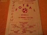 Program fotbal CS TARGOVISTE - FCM GALATI 23.03.1980