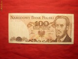 Bancnota 100 Zloti POLONIA ,1986 ,cal.medie