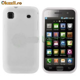 Husa silicon Samsung Galaxy s2 sII i9100 + folie protectie display + stylus, Alb, Gel TPU