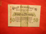 Bancnota Germana Locala -Notgeld 1917 -Frankfurt a Maine -50 Pf.