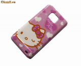 Husa HELLO KITTY SAMSUNG GALAXY 2 i9100 + folie ecran + expediere gartuita, Plastic, Carcasa