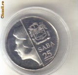 Bnk mnd Insula Saba 25 centi 2011 unc , fauna, America de Nord