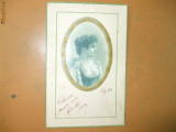 Cumpara ieftin Carte postala femeie medalion portret rochie epoca 1902