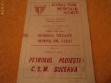 Program fotbal PETROLUL - CSM SUCEAVA 23.05.1976