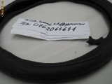 Husa Volan Piele Naturala Neagra Universala 38cm Cusaturi Relief Auto Compatibila Polo Fiesta Passat Golf BMW Mercedes Audi Opel Seat