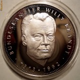5.126 MEDALIE GERMANIA CANCELAR WILLY BRANDT 1992 PROOF 40mm