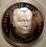 5.126 MEDALIE GERMANIA CANCELAR WILLY BRANDT 1992 PROOF 40mm, Europa