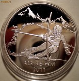 5.165 MEDALIE GERMANIA SPORT SKI SCHI 2011 UNC ARGINTATA 35mm