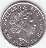 Moneda Noua Zeelanda 5 Centi 2002 - KM#116 XF