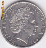 Moneda Australia 20 Centi 1999 - KM#403 XF, Australia si Oceania