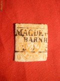 Timbru 6 Pf.orange 1861 Prusia ,perce-en-ligne ,stamp.gara Magdeburg