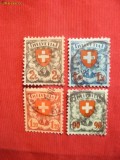 Serie-Uzuala -Stema Elvetia-val.mari -4 val.stamp.