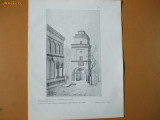 Plansa Turnul Coltei 1888 Bucuresti