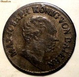 C.345 GERMANIA BAVARIA BAYERN MAXIMILIAN JOSEF 1 KREUZER 1812 XF ARGINT, Europa