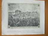 Plansa Lupta pompierilor cu armata lui Kerim Pasa DealulSpirei 13 11 1848 Bucuresti