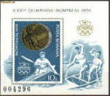 Romania 1976 - MEDALII J.O. DE VARA MONTREAL, colita nestampilata, Z22, Sport, Nestampilat