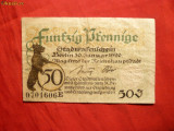 Bancnota locala -notgeld 50 Pf Berlin 1920 Germania