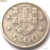PORTUGALIA 5 ESCUDOS ( 5$00 ) 1964, 7 gr. 24,5 mm, MAI RARA **, Europa