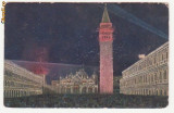 Vedere Venezia 1921 - Piata San Marco Iluminata, Circulata, Europa