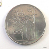 ITALIA 100 LIRE 1976, 8 g., Stainless Steel, 27.8 mm **, Europa