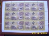 Rusia 1989 fauna mi 5935-39 coala de 6 blocuri