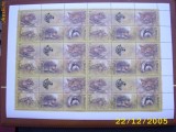 Rusia 1989 fauna mi 5935-39 coala de 6 blocuri