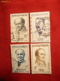 Serie- Mari Doctori 1958 Franta , 4 val. stamp.