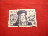 Serie- 500 Ani Leonardo da Vinci 1952 Franta ,1 val.stamp.
