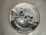 Farfurie decorativa-suvenir Liechtenstein