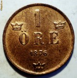 F.011 SUEDIA 1 ORE 1876 XF/AUNC, Europa, Bronz