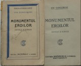 Ion Dongorozi , Monumentul eroilor , Nuvele si schite , interbelica , editia 1, Alta editura