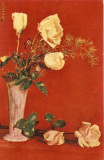 R-10036 Romania, RPR, Vaza cu trandafiri, necirculata