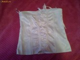 CORSET, Alb, Satin