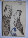 CARICATURA DIN 1965 SEMNATA MONICA SCHERER