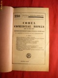 Codul Comercial Roman -M.O.1887 cu modificari pana1943 Ed. Socec , 324 pag