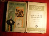 Anton Pann - Povestea Vorbei vol. 1 1932 si 2 -ed. 1926 Ed. Cartea Romaneasca ,cu Introducere Gh. Adamescu 211 + 258 pag.