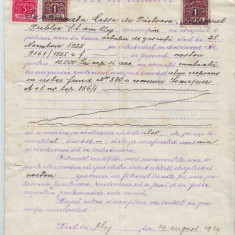 A72 Act de rediere 1929 Timbre taxa 7 lei