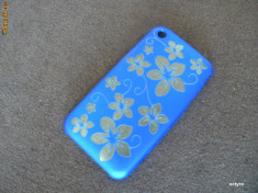 Carcasa iPhone 3G 3GS - editie limitata - BLUE FLOWERS foto