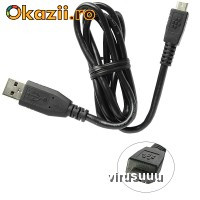 CABLU DE DATE BLACKBERRY Bold 9720 ORIGINAL NOU CULOARE NEAGRA MUFA microUSB SI CABLU INCARCARE PENTRU INCARCATOR foto