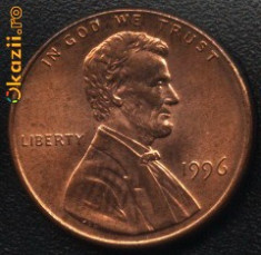 SUA One Cent 1996 presedintele Lincoln foto