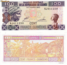 GUINEEA 100 francs guineens 1998 UNC!!! foto