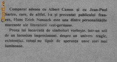 Hans Erich Nossack - Interviu cu moartea