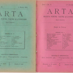 ARTA - revista pentru teatru si literatura, 20 vol. pe anul 1903, Iasi