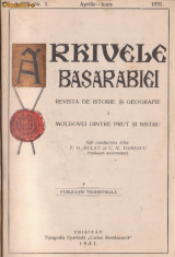 5 vol. Arhivele Basarabiei - revista de istorie (1931-1934), Chisinau foto