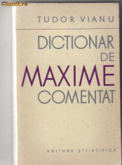 tudor vianu - dictionar de maxime comentat foto