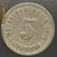 # Germania 5 Pfennig 1900 A foto