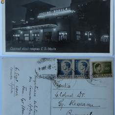 Cazinoul Movila vazut noaptea , circulat ,1946 , stare excelenta