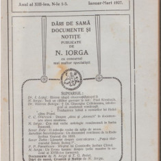 Revista Istorica - nr.1-3 din 1927 (dir.N.Iorga,Bucuresti)