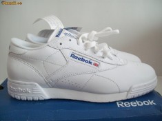 Adidasi Reebok Exofit Lo Clean Logo piele alb+negru ORIGINALI foto