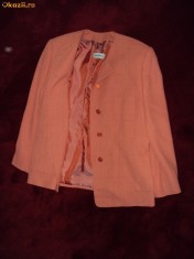 Sacou de dama Dinomoda,marime L,culoare corai,NOU,superb! foto